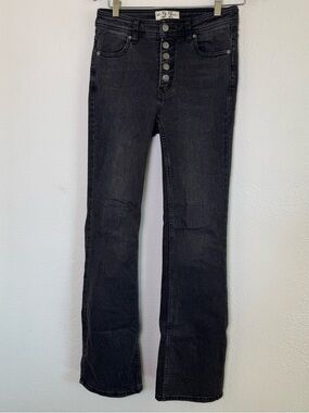 We the Free High-Rise Button Fly Faded Black Jeans Women's Size 27